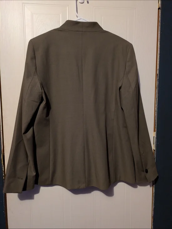 Ann Taylor Factory Olive Green Women's Pant Suit - Classic Jacket & Pants - Picture 4 of 7